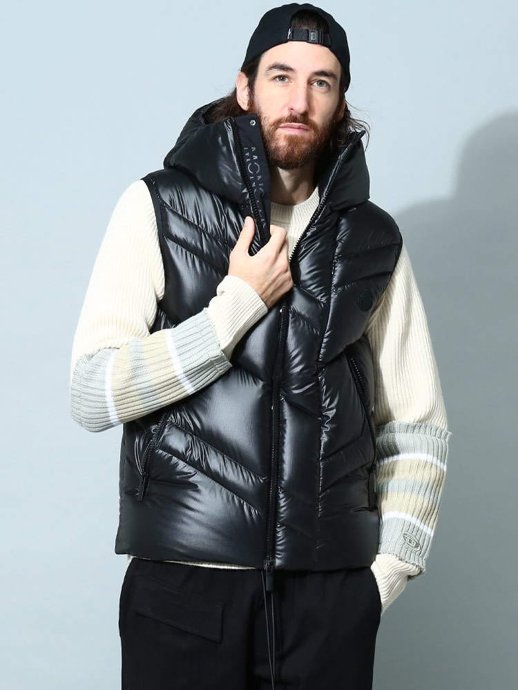 モンクレール メンズ ベスト MONCLER ブランド ベストダウン ジレ ダウン ロゴ Guntur スリムフィット MCGUNTUR2