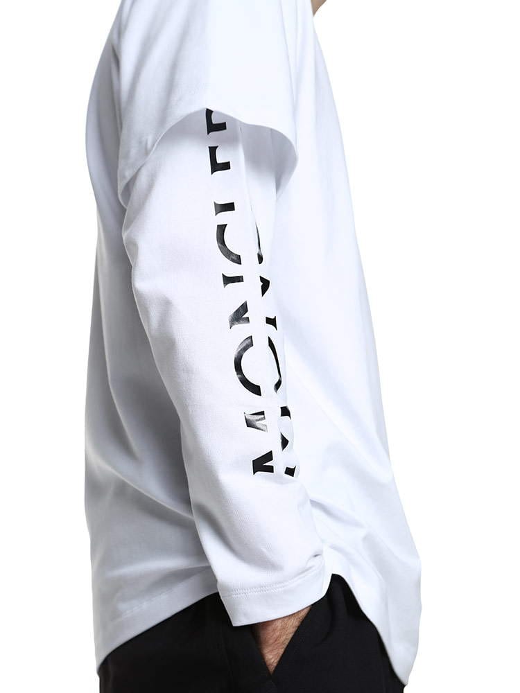 MONCLER (モンクレール) ロゴプリント フェイクレイヤード 長袖 T 