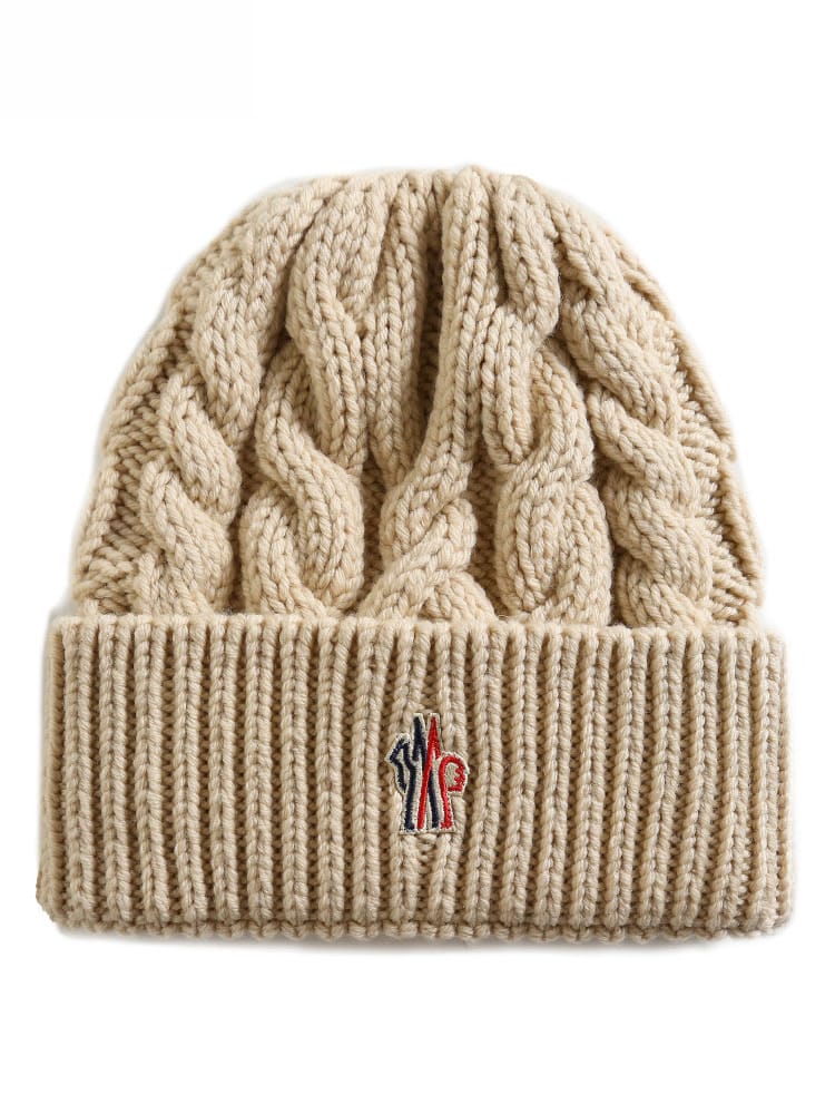 MONCLER GRENOBLE (モンクレール グルノーブル) ウール ワンポイント ニットキャップ MCGNL3B00009M11 ブランド