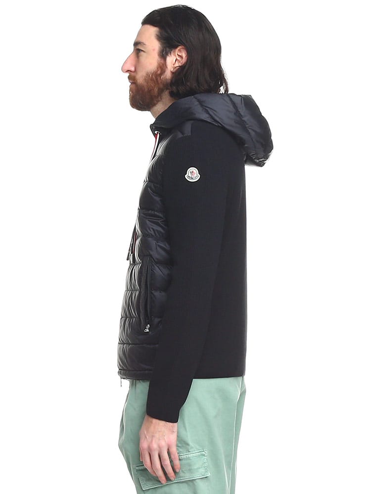 MONCLER (モンクレール) フロントダウン フルジップ ニットパーカー 