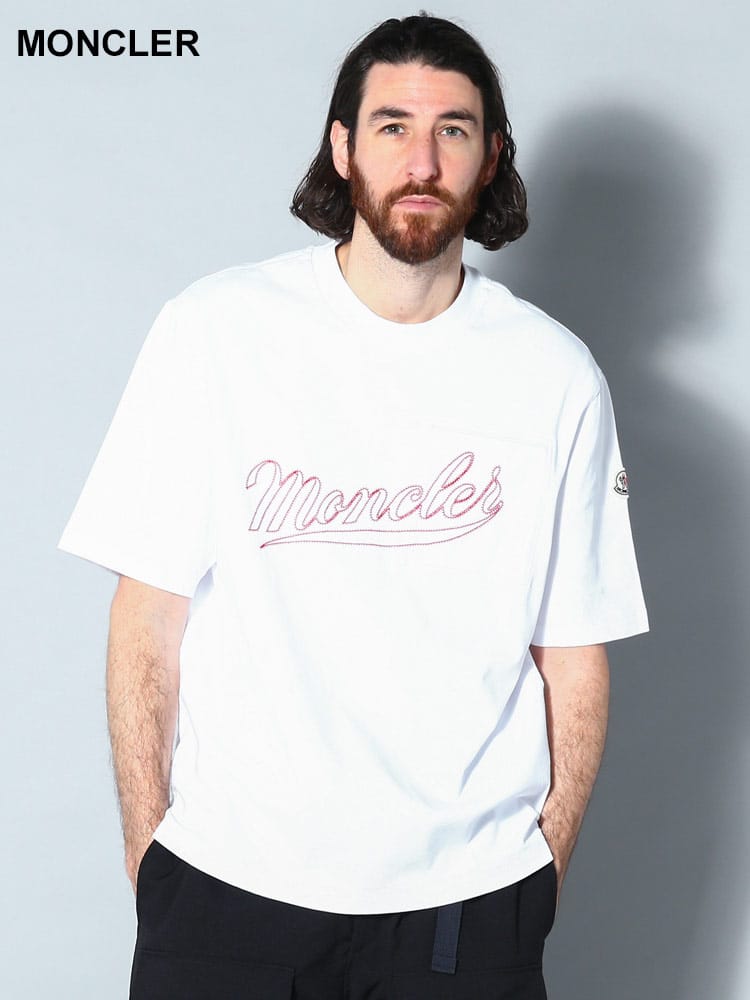 MONCLER (モンクレール) レタリングロゴ ポケット クルーネック 半袖 T 