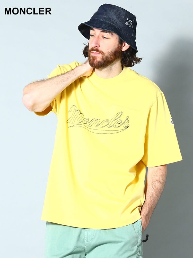 MONCLER (モンクレール) レタリングロゴ ポケット クルーネック 半袖 Tシャツ MC8C00005899H5 ブランド