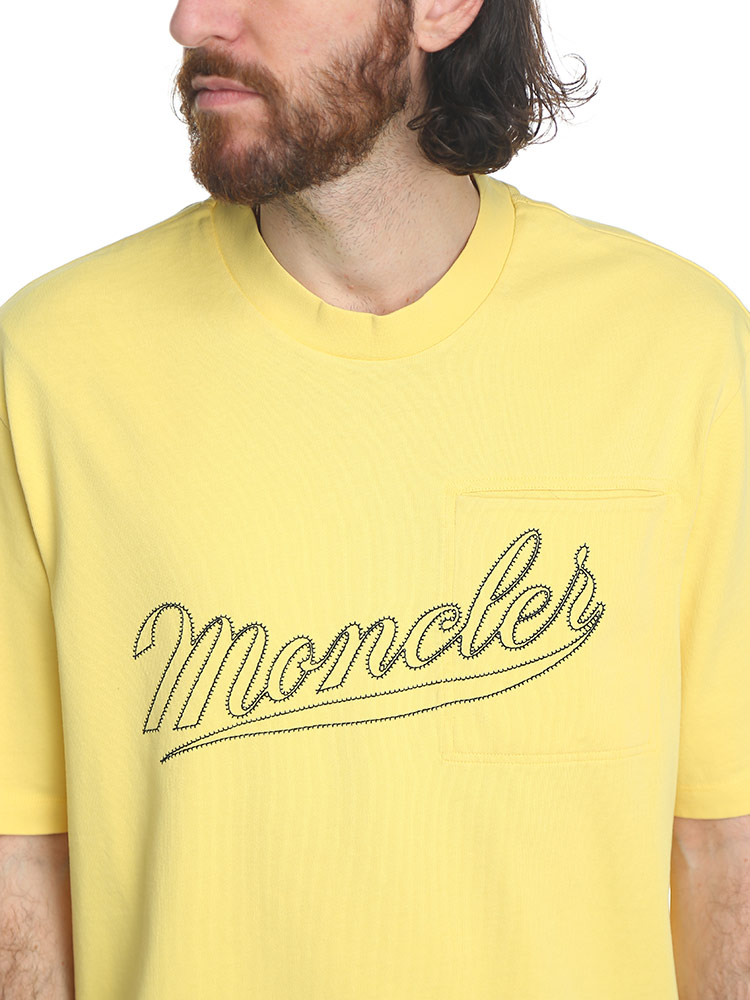MONCLER (モンクレール) レタリングロゴ ポケット クルーネック 半袖 T 