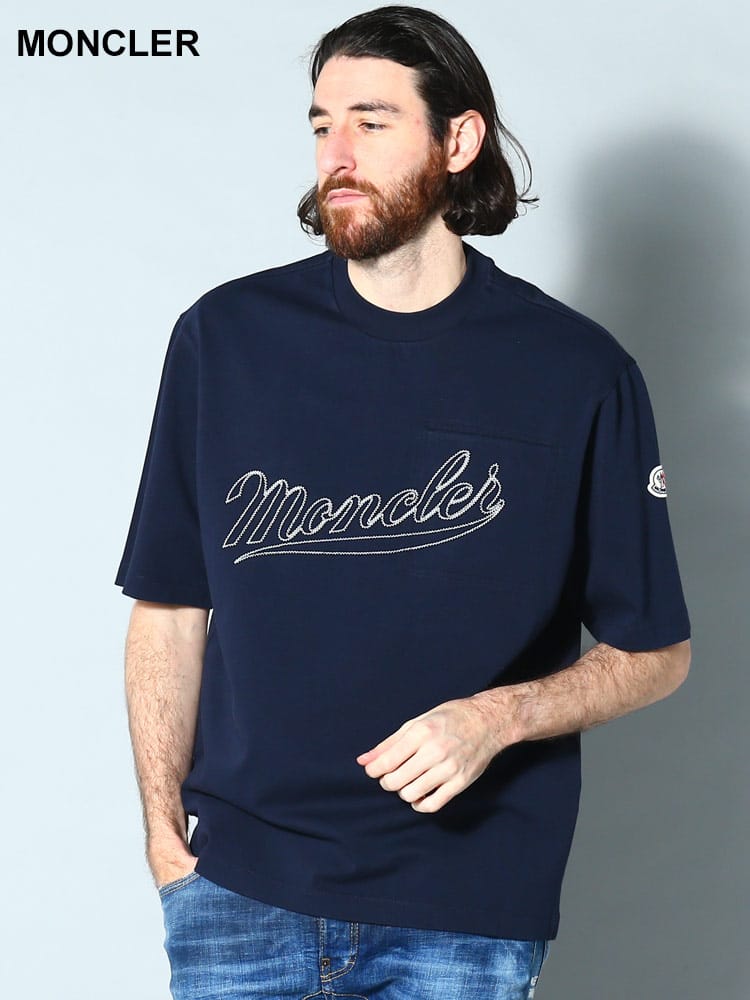 MONCLER (モンクレール) レタリングロゴ ポケット クルーネック 半袖 T 