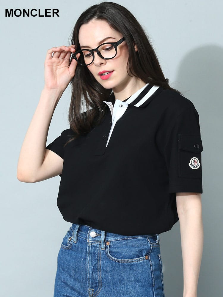 MONCLER (モンクレール) 袖ポケット 半袖 ポロシャツ MCL8A000018472S レディース ブランド