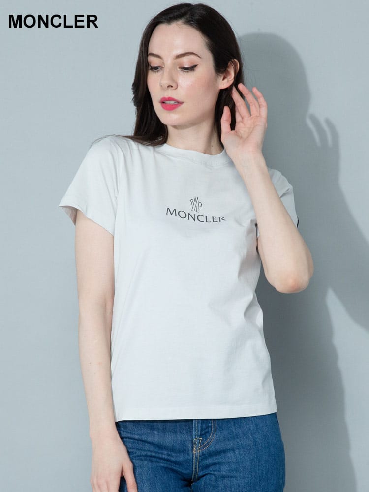MONCLER (モンクレール) クラシックロゴ クルーネック 半袖 Tシャツ MCL8C00005829H8 レディース ブランド