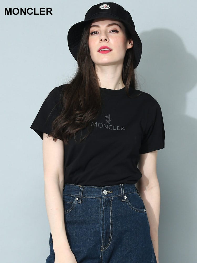MONCLER (モンクレール) クラシックロゴ クルーネック 半袖 Tシャツ MCL8C00005829H8 レディース ブランド