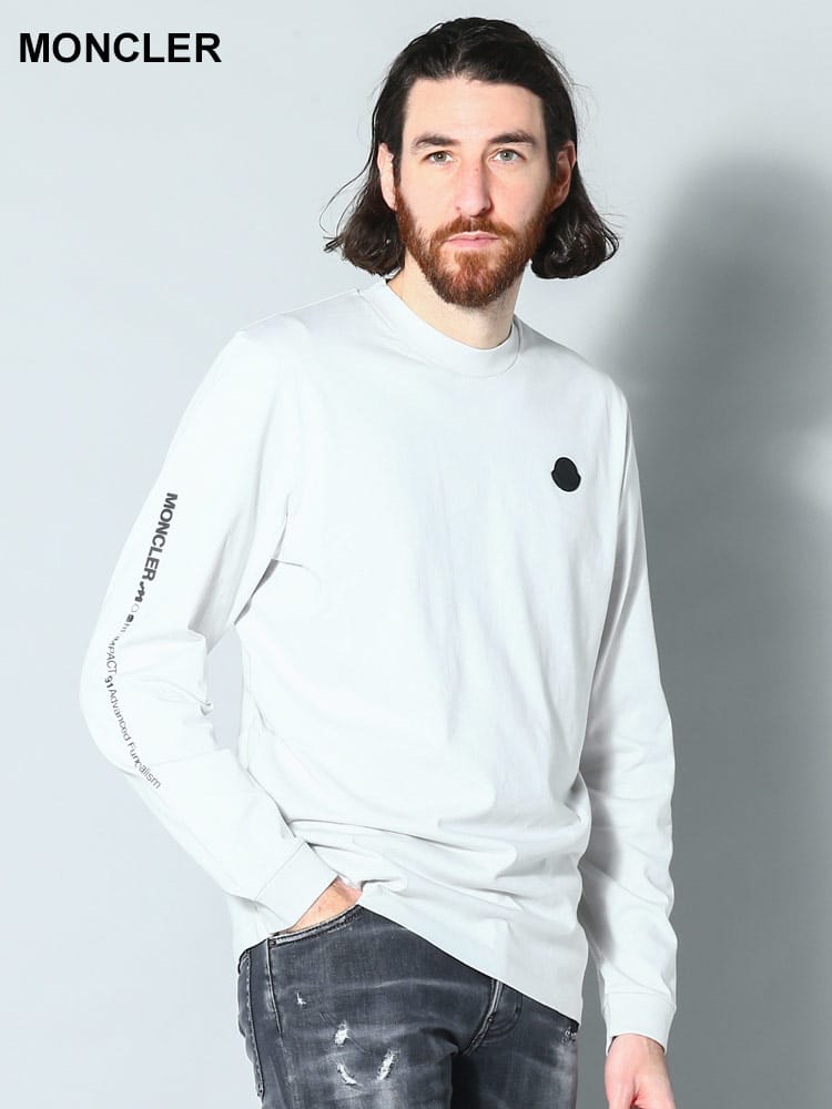 MONCLER (モンクレール) 袖ロゴ クルーネック 長袖 Tシャツ MC8D000048390T ブランド