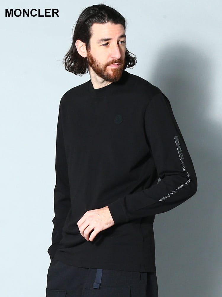 MONCLER (モンクレール) 袖ロゴ クルーネック 長袖 Tシャツ MC8D000048390T ブランド