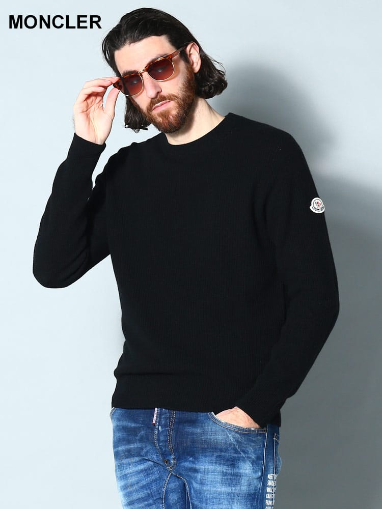 MONCLER (モンクレール) カシミヤ混 クルーネック ニット セーター  