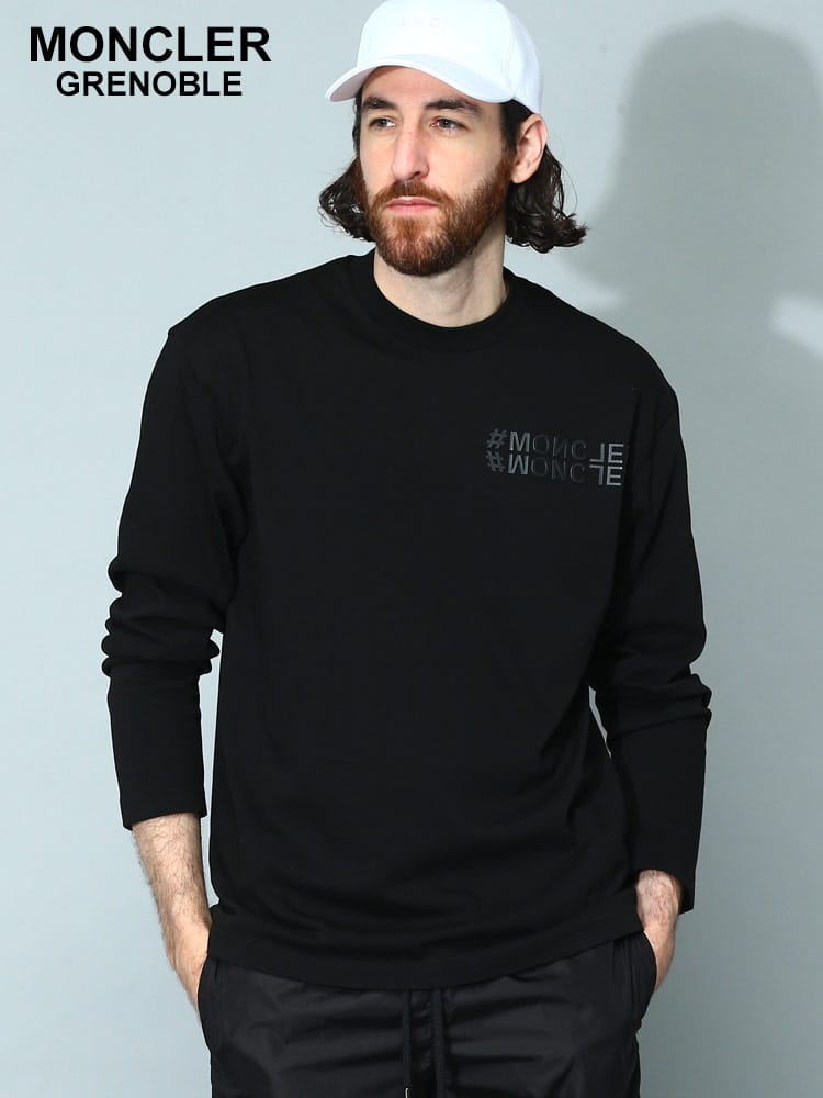MONCLER (モンクレール) リバースロゴ クルーネック 長袖 Tシャツ MCGN8D000018392 メンズ ブランド