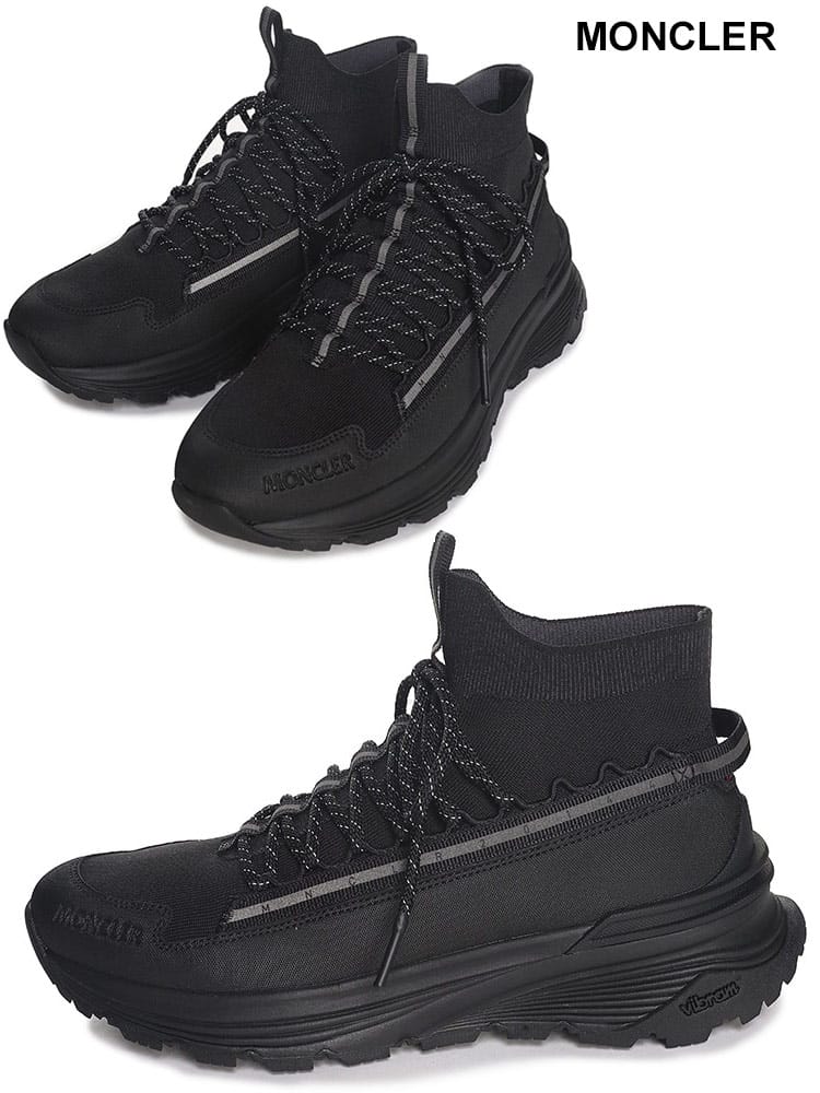 MONCLER (モンクレール) ニット ハイカットスニーカー MONTE RUNNER 