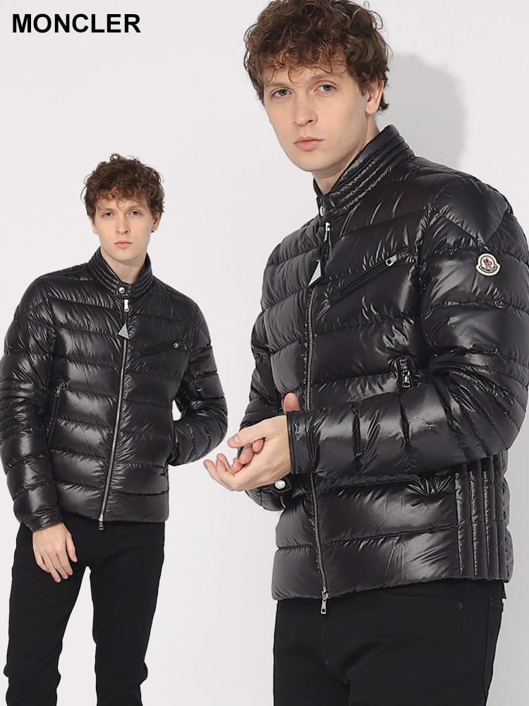 MONCLER (モンクレール) フルジップ シングル バイカー ダウンジャケット AUTHIE3 MCAUTHIE3 ブランド メンズ 男性 アウター