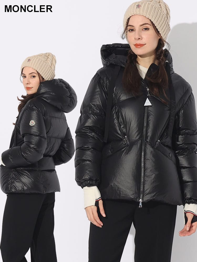 MONCLER (モンクレール) ロゴストラップ フルジップ ダウンジャケット MCLSEINE3 ブランド レディース アウター