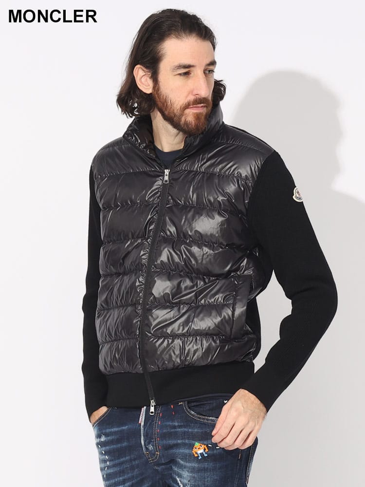 MONCLER (モンクレール) フロントダウン フルジップ ニットジャケット MC9B00011M1131 ブランド メンズ 男性 アウター