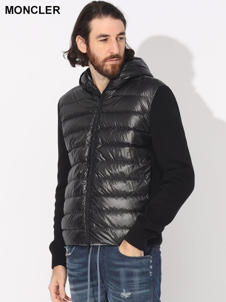 MONCLER (モンクレール) フロントダウン フルジップ ニットパーカー 