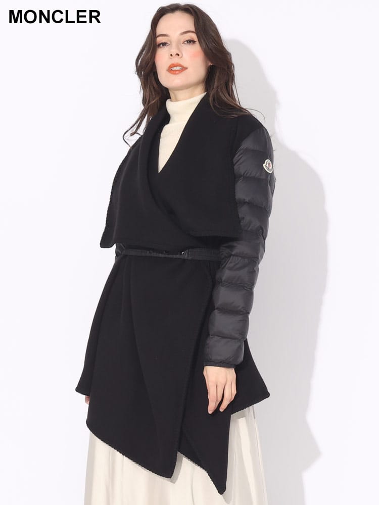 MONCLER (モンクレール) 袖ダウン ベルト付き ウール ケープ MCL3G000110U242 ブランド レディース アウター
