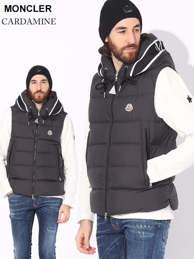 MONCLER (モンクレール) フードロゴ フルジップ ダウンベスト MCCARDAMINE3 ブランド メンズ 男性 アウター