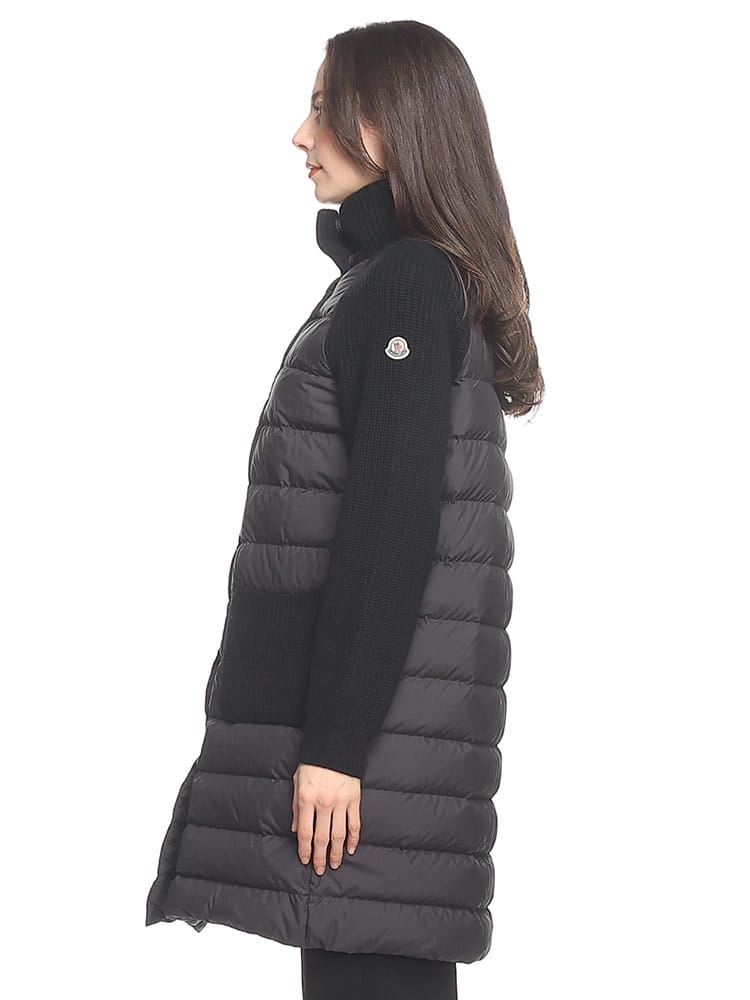 MONCLER (モンクレール) ニット切り替え ダブル ダウンコート 