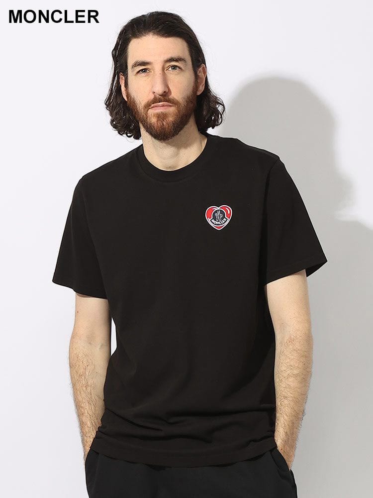 MONCLER (モンクレール) コットン100％ ハートワッペン クルーネック 