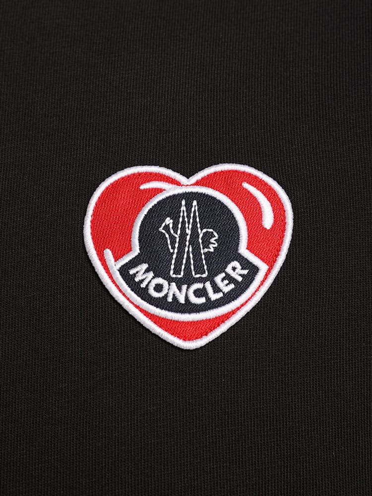 MONCLER (モンクレール) コットン100％ ハートワッペン クルーネック 