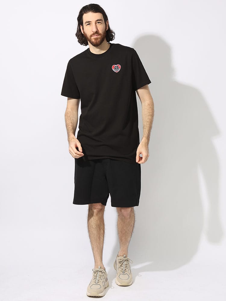 MONCLER (モンクレール) コットン100％ ハートワッペン クルーネック 