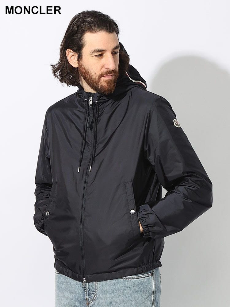 MONCLER  (モンクレール) 撥水 フードトリコロールライン ナイロンジャケット ライトアウター GRIMPEURS MCGRIMPEURS4 ブランド メンズ 男性 アウター