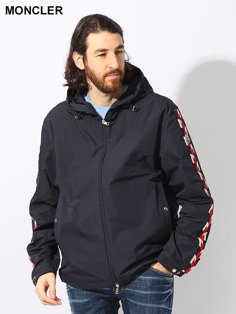 MONCLER (モンクレール) 撥水 袖モノグラムバンド ナイロンジャケット 