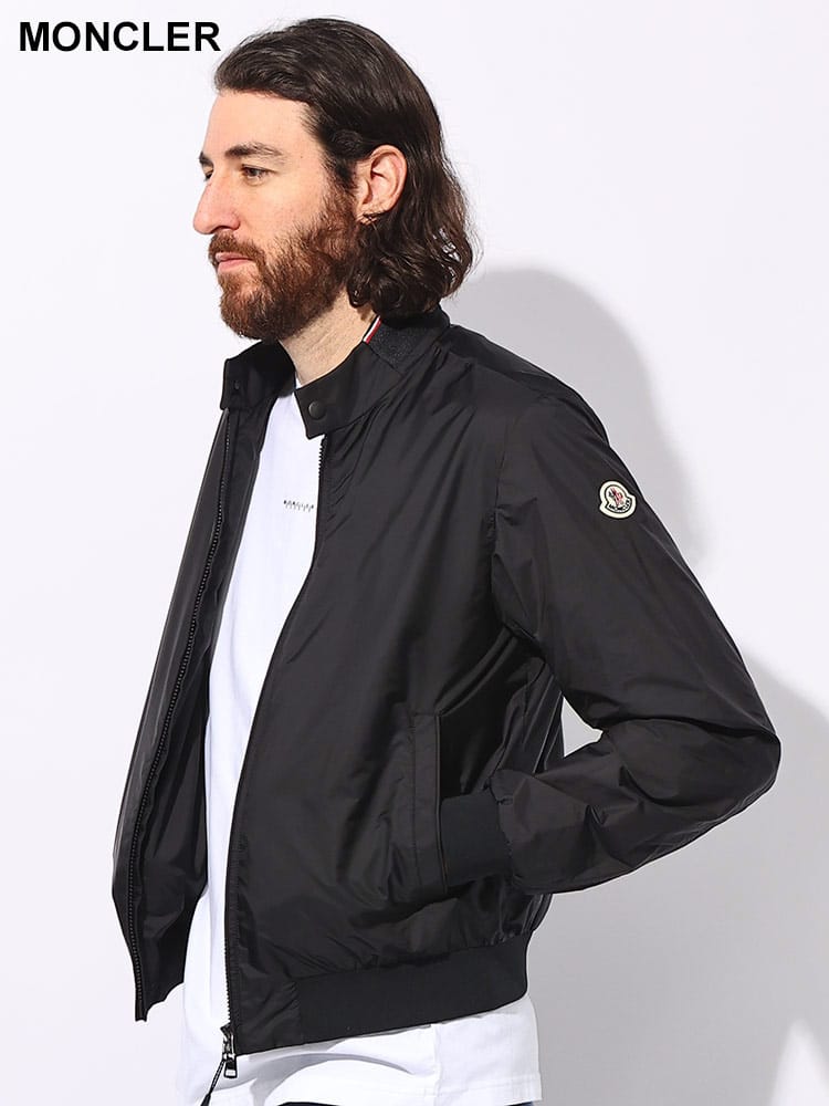 MONCLER (モンクレール) 撥水 ナイロン エンボスレタリングロゴ  フルジップ スタンドブルゾン REPPE4