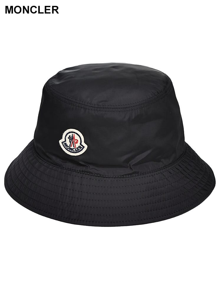 MONCLER (モンクレール) ナイロン ロゴワッペン ベーシック バケットハット