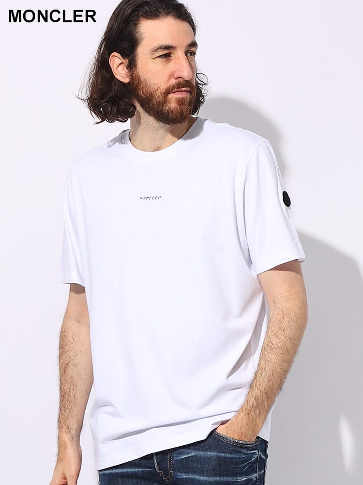 MONCLER (モンクレール) バックステッチロゴ クルーネック 半袖 T 