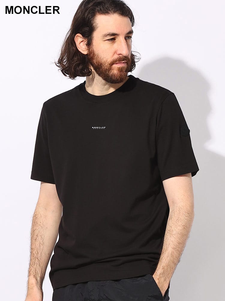 MONCLER (モンクレール) バックステッチロゴ クルーネック 半袖 T 