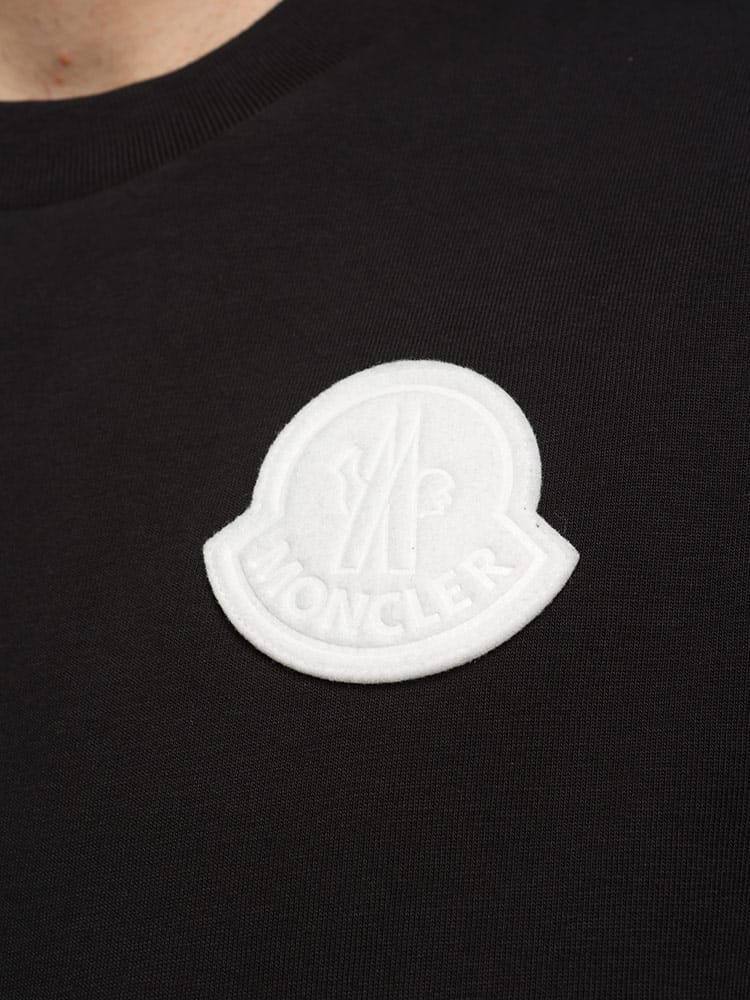 MONCLER (モンクレール) フェルトロゴワッペン 無地 クルーネック 半袖 