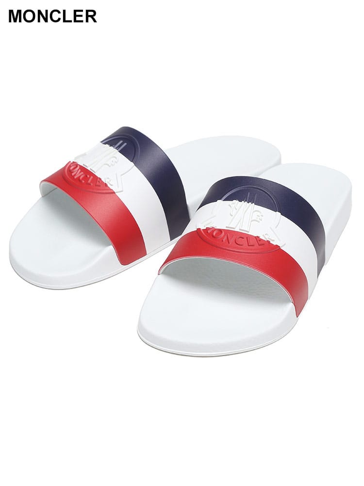 MONCLER (モンクレール) トリコロール スライドサンダル BASILE SLIDES MC4C0003001A49