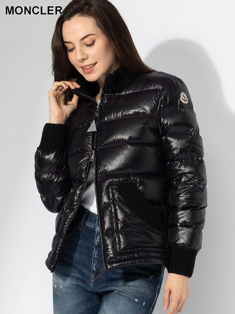 MONCLER (モンクレール) ニット部分使い スタンドカラー ショート 