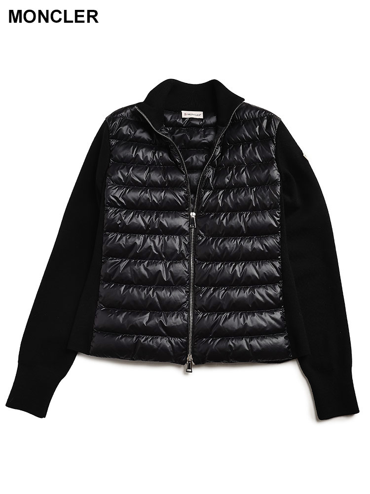 MONCLER (モンクレール) 切り替えダウン フルジップ ニット ジャケット MCL9B00014M1131 レデ【サカゼン公式通販】