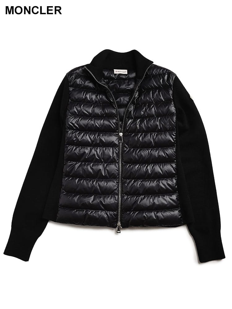 MONCLER (モンクレール) 切り替えダウン フルジップ ニット ジャケット 