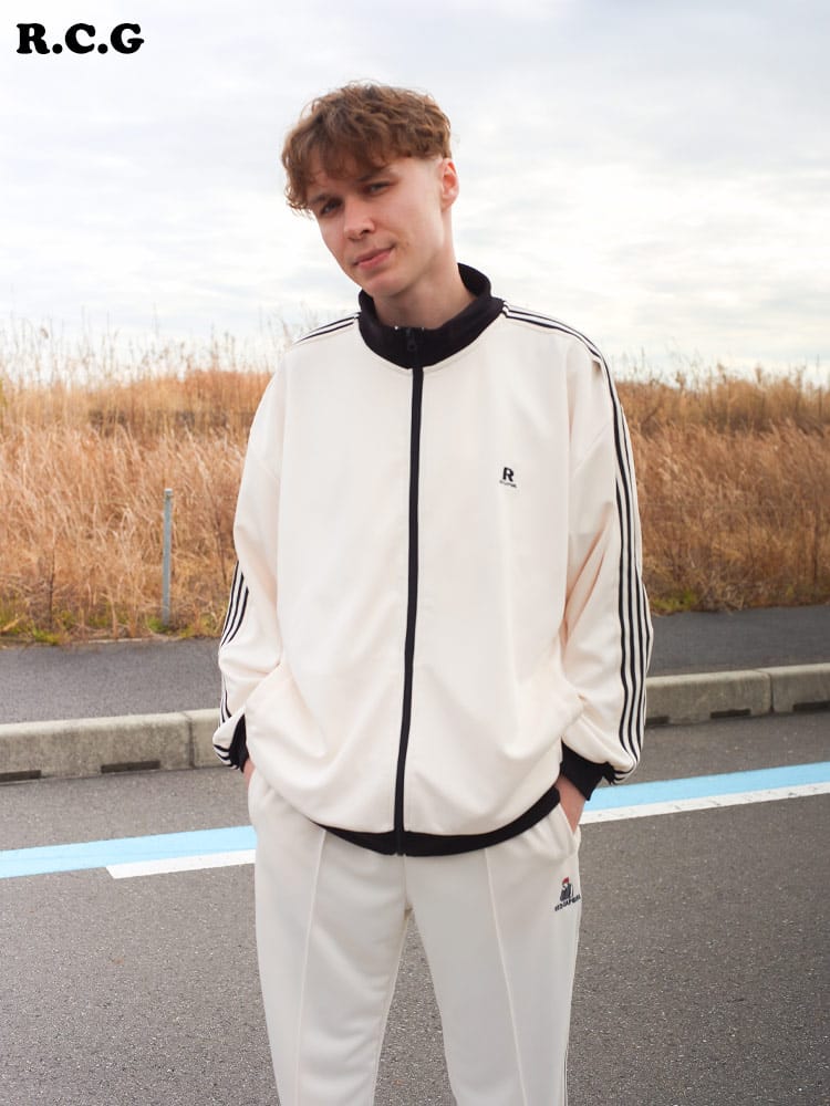 Red Cap Girl (レッドキャプガール) バックプリント ライン フルジップ トラックジャケット