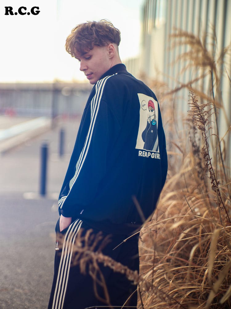 Red Cap Girl (レッドキャプガール) バックプリント ライン フルジップ トラックジャケット