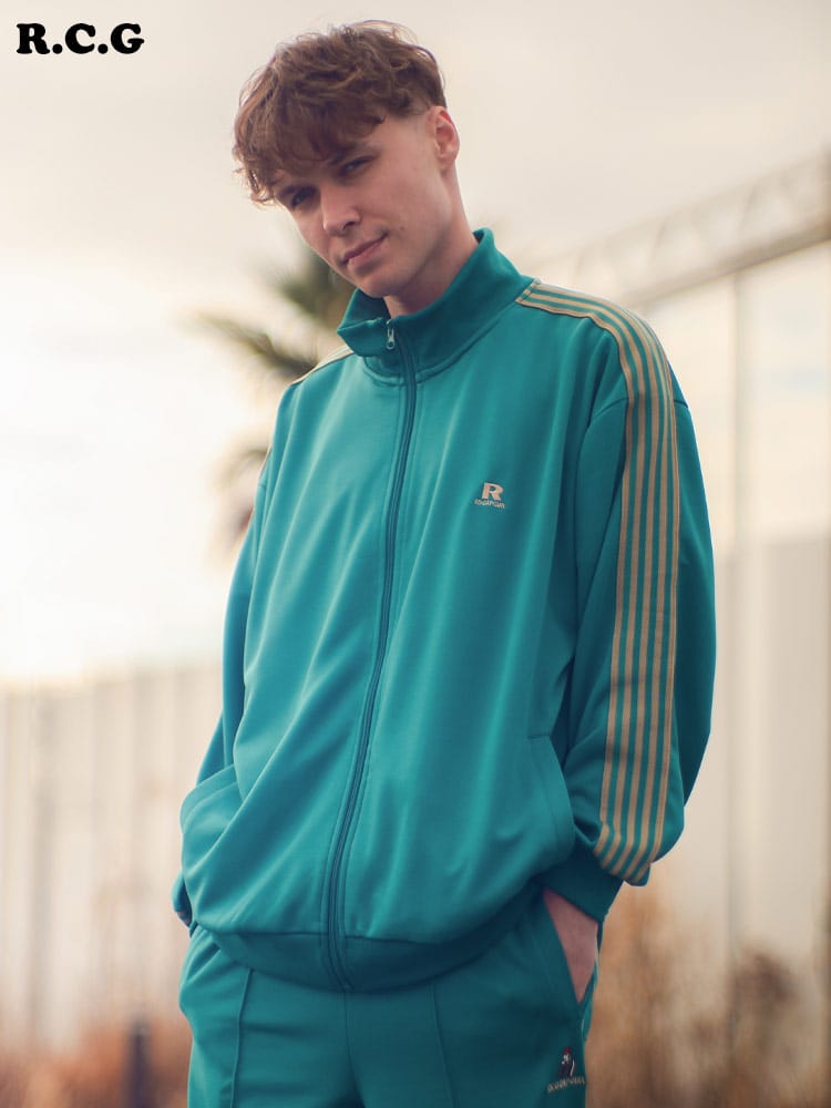 Red Cap Girl (レッドキャプガール) バックプリント ライン フルジップ トラックジャケット