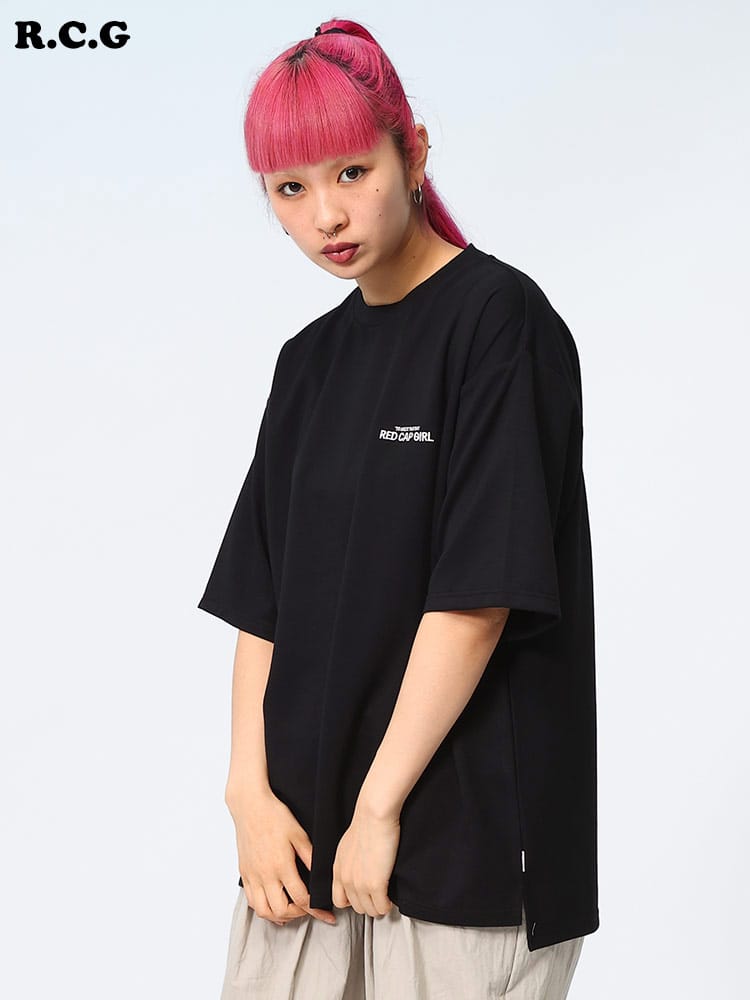 Red Cap Girl (レッドキャプガール) 接触冷感 シルクタッチ バックフォトプリント 半袖 Tシャツ 24343