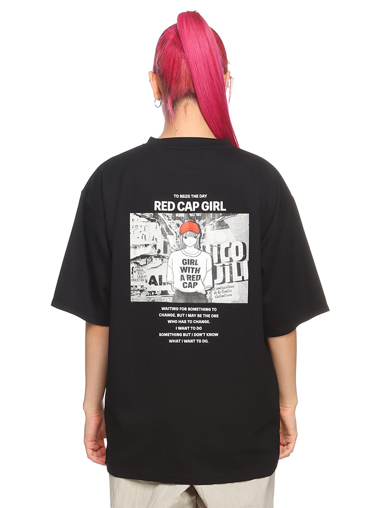 Red Cap Girl (レッドキャプガール) 接触冷感 シルクタッチ バックフォトプリント 半袖 Tシャツ 2434【サカゼン公式通販】