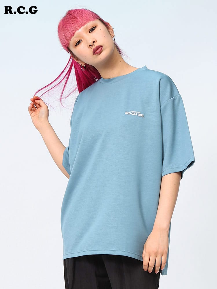 Red Cap Girl (レッドキャプガール) 接触冷感 シルクタッチ バックフォトプリント 半袖 Tシャツ 24343