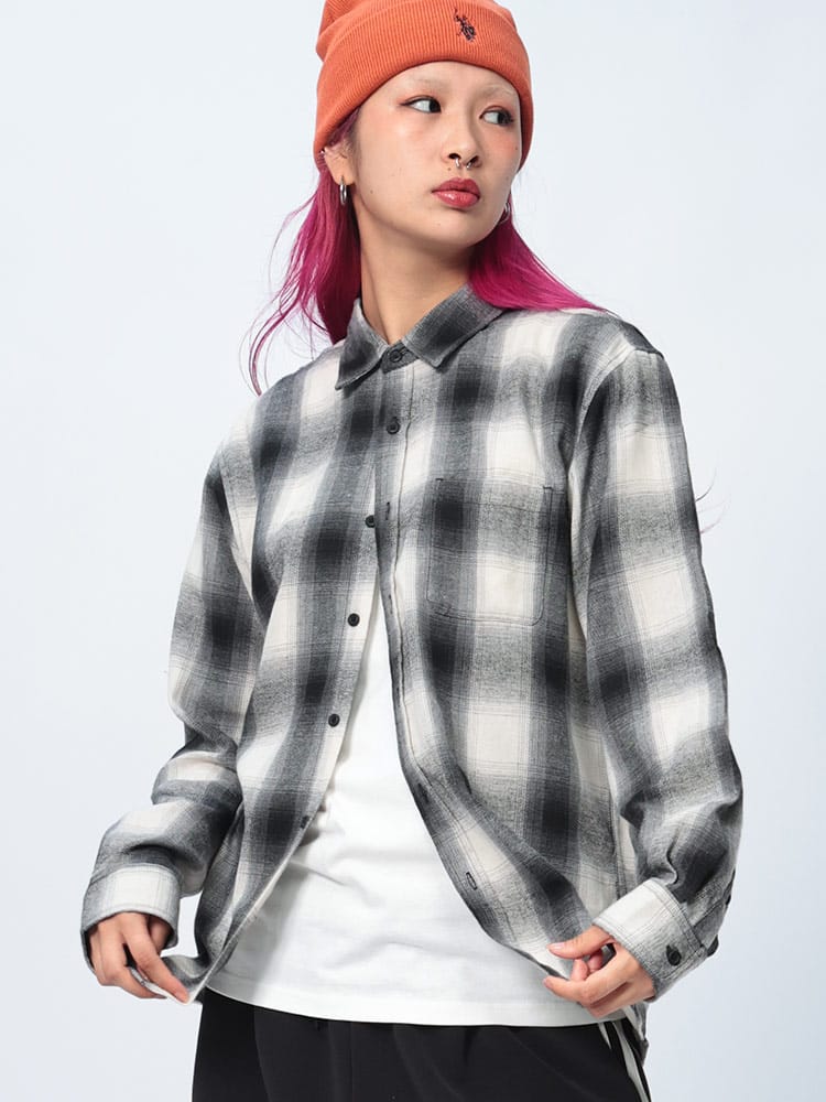 GLOVE HOUSE (グローブハウス) チェック レギュラーカラー 長袖 ネルシャツ OT25AW01