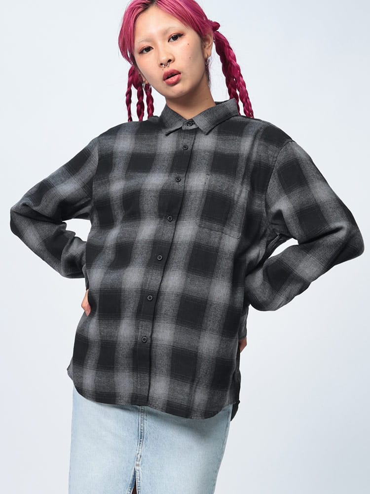 GLOVE HOUSE (グローブハウス) チェック レギュラーカラー 長袖 ネルシャツ OT25AW01