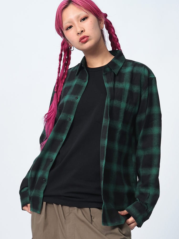 GLOVE HOUSE (グローブハウス) チェック レギュラーカラー 長袖 ネルシャツ OT25AW01