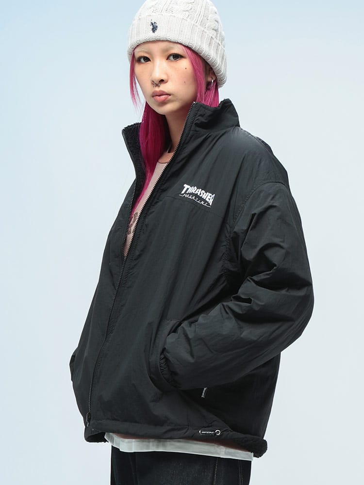 THRASHER (スラッシャー) リバーシブル ナイロン ボア フルジップ 