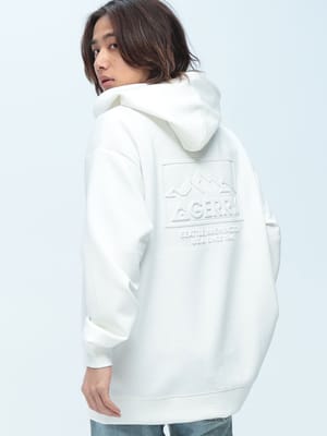 GERRY (ジェリー) フルジップ パーカー メンズ ユニセックス ダンボールニット エンボス加工 ロゴ刺繍 パーカー