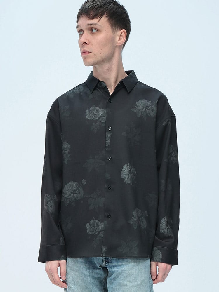 NAIVE MAGIC (ナイーブマジック) ルーズサイズ 長袖 総柄シャツ