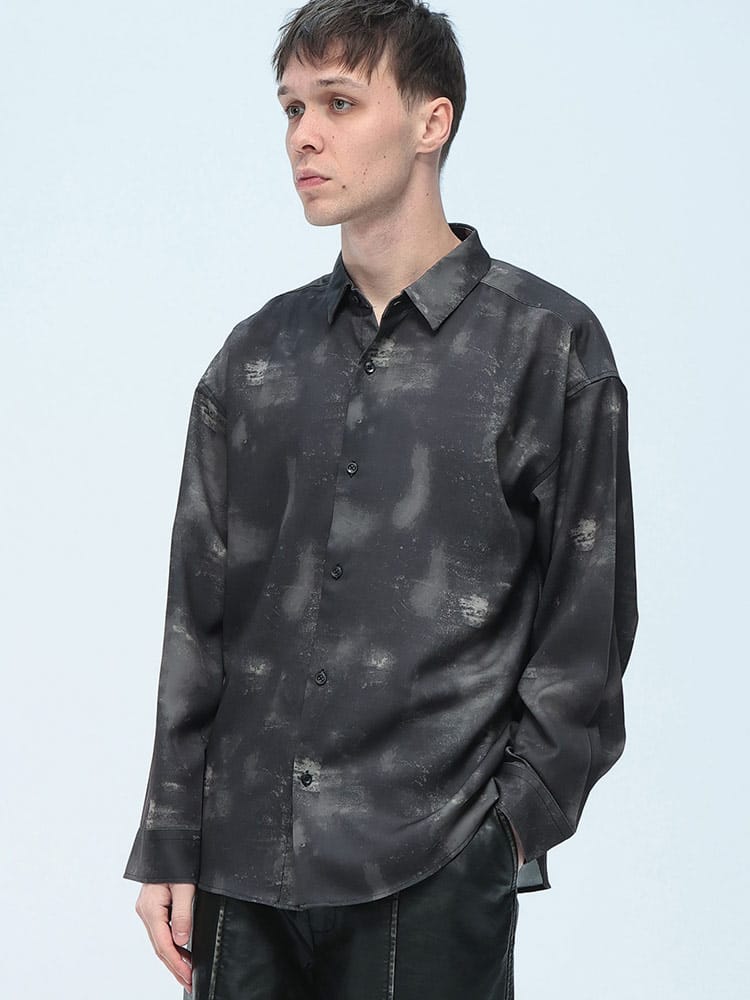 NAIVE MAGIC (ナイーブマジック) ルーズサイズ 長袖 総柄シャツ